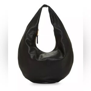 Vince Camuto Abner Hobo Black Leather Hobo Bag with Duffle Bag.